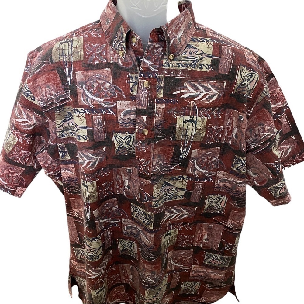 ONO & COMPANY Aloha Hawaiian Tropical Shirt Men L Large